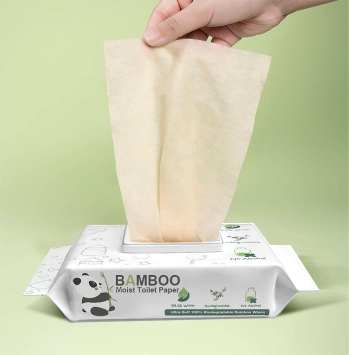 EcoFriendly Bamboo Wipes Flushable Bamboo Wet Toilet Paper