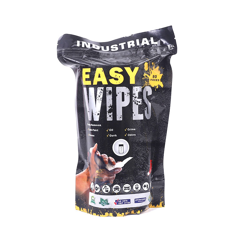 OEM Heavy Duty Industrial Grease Wet Wipes Manufacturer