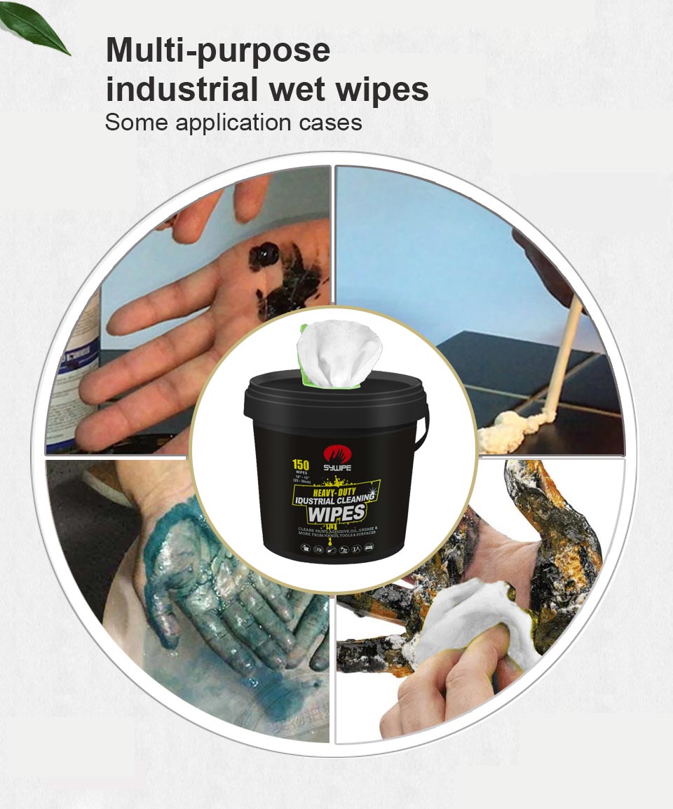 industrial Hand towels heavy duty cleaning wipes,150 wipes per tub