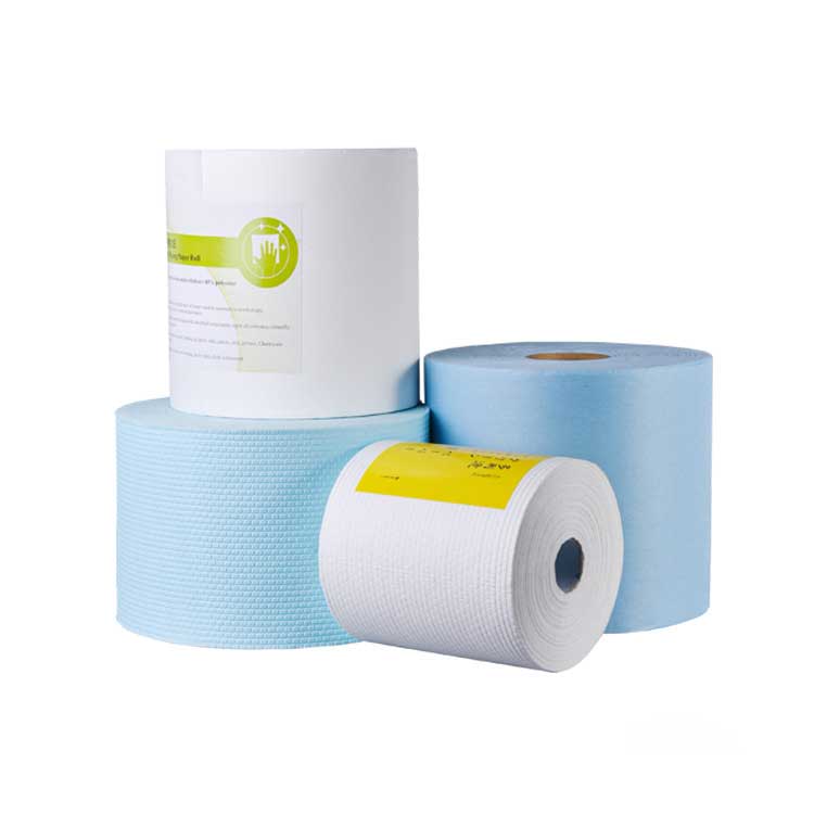 Heavy-Duty Industrial White Paper Towels Jumbo Rolls for Factory Workshop