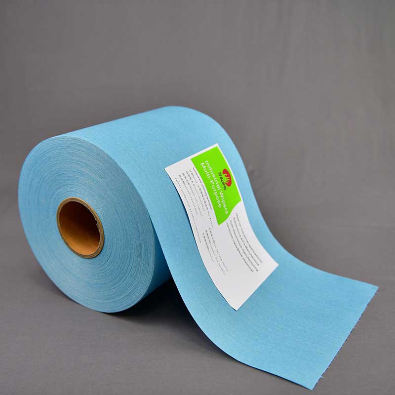 Blue Industrial Cleaning Roll Wipes And Industrial Paper Towels Rolls
