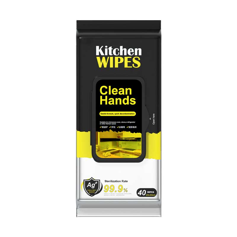 Kitchen Countertops Surface Cleaning Wet Wipes, 40 Wipes, 1Pack.