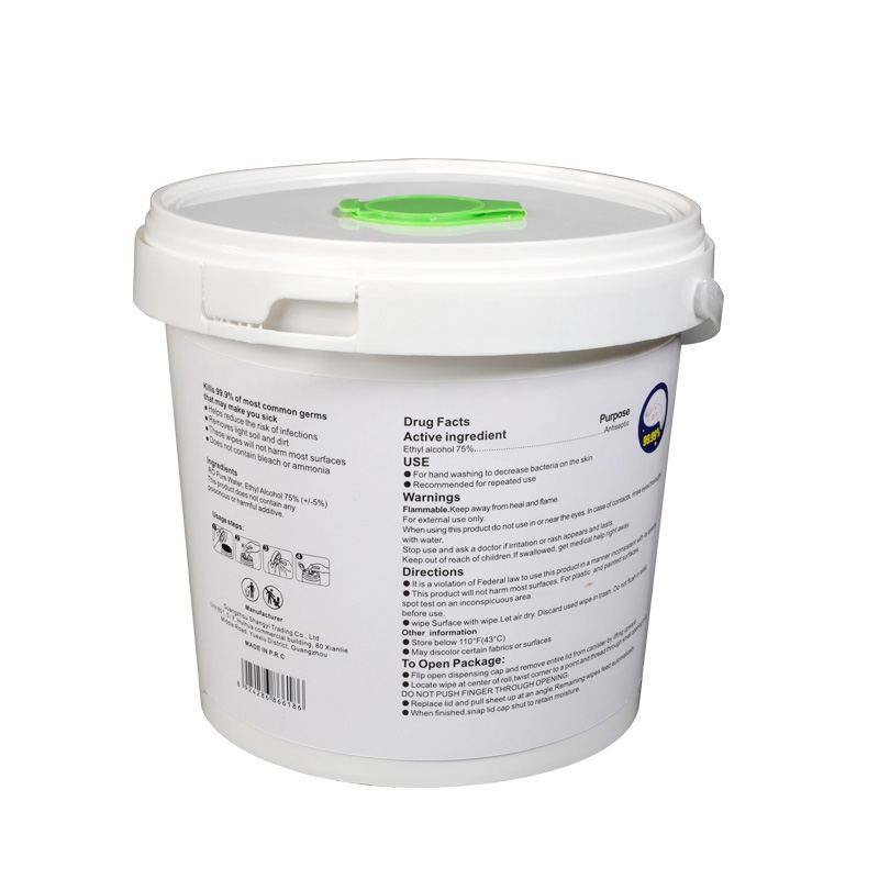 Alcohol Sterilized Wipes 300 PCS Per Tubs China Manufacturer
