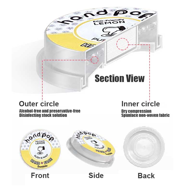 OEM 20 Single Push Clean Towelettes, Hand Pop Up Wet Wipes